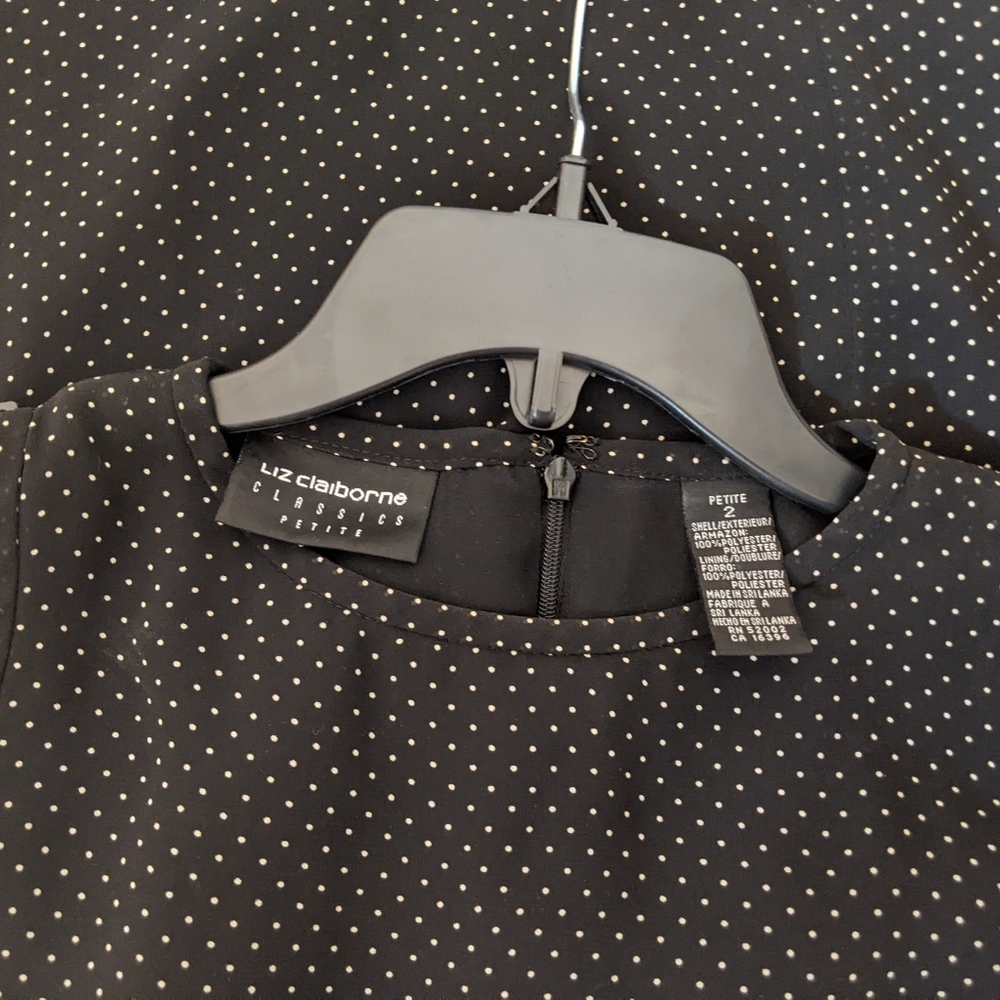 Woman's Liz Claiborne Petite 2 Dress black and white polka dot maxi dress